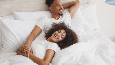 Couple on bed