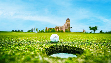 image of golf ball on the green