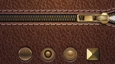 brown leather handbag with zipper and decorations
