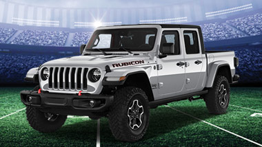 2020 Jeep Gladiator on a football field