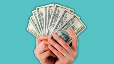 cash with hands