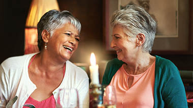 Older ladies laughing